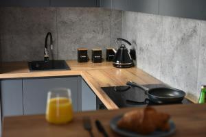 Kuchyňa alebo kuchynka v ubytovaní Apartament Portowa
