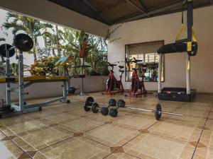 Het fitnesscentrum en/of fitnessfaciliteiten van Hotel Amjeco