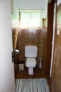 Elle comprend une petite salle de bains pourvue de toilettes et d'une fenêtre. dans l'établissement Panagopoulos House, à Agios Ioannis
