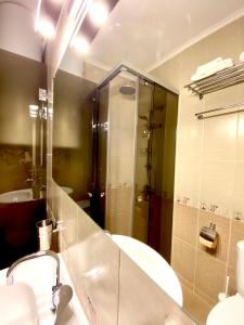 A bathroom at Sea View NewApartment-Bulgaria-Chernomorets
