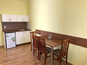 Kuchyň nebo kuchyňský kout v ubytování Hotel Aréna