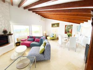 A seating area at Casa Puput