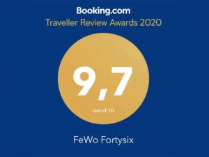 Certifikát, hodnocení, plakát nebo jiný dokument vystavený v ubytování FeWo Fortysix