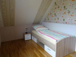 Postel nebo postele na pokoji v ubytování Ferienwohnung Frieda