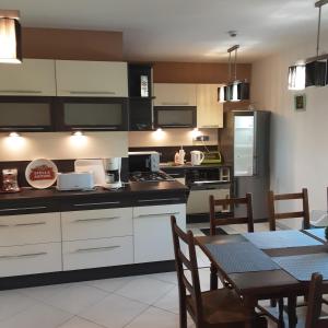 Kuchyň nebo kuchyňský kout v ubytování Pannon Panzió Restaurant