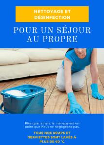 uma mulher ajoelhada no chão com um balde de limpeza em Mirabeau Studio em Aix-en-Provence