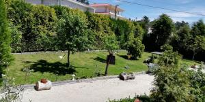 a garden with trees and a field of grass at My Portugal for All - Lousada Villa in Lousada