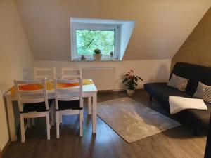 Χώρος καθιστικού στο Apartment Binnenhafen