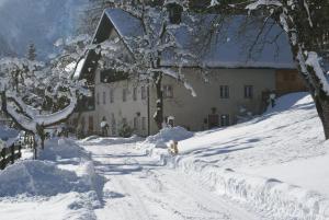 Ferienwohnung Bluntaumühle during the winter