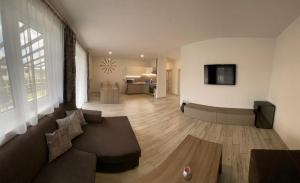 Televízia a/alebo spoločenská miestnosť v ubytovaní Apartmán Pod Klinom
