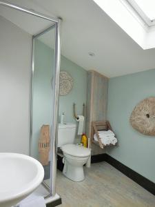 a bathroom with a toilet and a sink at Blacksmiths in Dartmouth