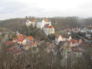 a group of houses and buildings in a town at Gasthaus Römer in Haigerloch