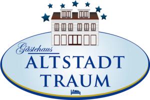 a logo for an australian at affiliated tram at Gästehaus Altstadttraum in Leer