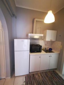 A kitchen or kitchenette at Marilena House Plataria