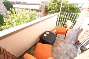 ระเบียงหรือลานระเบียงของ Ahoy Belgrade Luxury Apartment