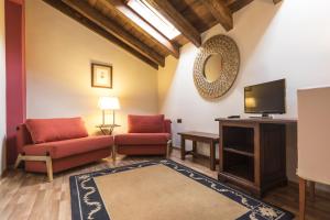 TV a/nebo společenská místnost v ubytování Hotel Casa Cornel + 37 fotografií
