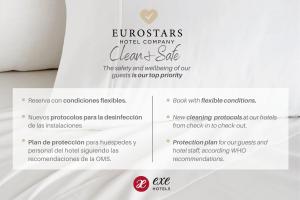 a flyer for a dental clinic with a white pillow at Exe Gran Hotel Almenar in Las Rozas de Madrid
