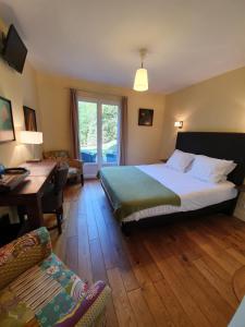 Postel nebo postele na pokoji v ubytování La Fraîchette-Hôtel & Spa