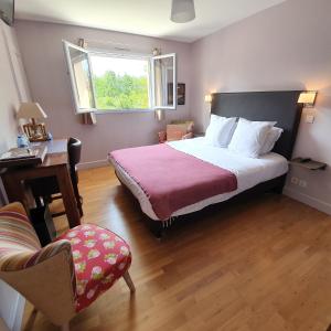 Postel nebo postele na pokoji v ubytování La Fraîchette-Hôtel & Spa