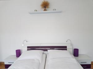 Postel nebo postele na pokoji v ubytování Pferdepension Jäger