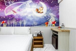 Postel nebo postele na pokoji v ubytování Starry Home