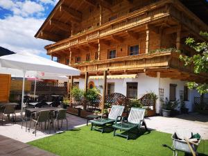 Balkón alebo terasa v ubytovaní Hotel Aschauer Hof z'Fritzn