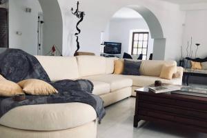 A seating area at Pyrgi Spetses