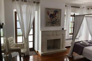 A seating area at Pyrgi Spetses