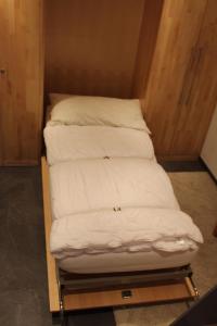 Postel nebo postele na pokoji v ubytování Chalet Gädi