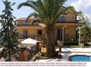 una palmera frente a una casa en Bed and Breakfast Villa Algi, en Corropoli