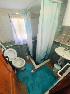 Koupelna v ubytování Log cabin Uvac (Vikendica Saponjic)