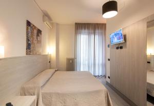 a hotel room with a bed and a television at Hotel Careggi in Florence