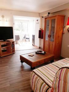 TV a/nebo společenská místnost v ubytování Apartment Les Claudalies