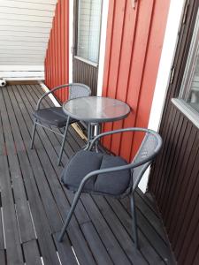 Balkón nebo terasa v ubytování Naturnära enkel rum B&B i Uppsala Ramstalund