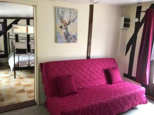 Postel nebo postele na pokoji v ubytování Gîtes Chambres d'hôtes Entre Terre & Mer