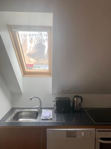 Kuchyň nebo kuchyňský kout v ubytování Mánagisting Guesthouse