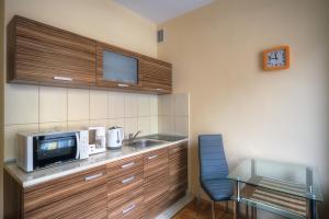 A kitchen or kitchenette at Apartament Central