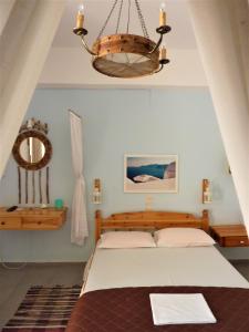 Tempat tidur dalam kamar di Chios Panorama