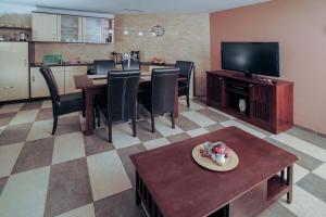 Eldhús eða eldhúskrókur á Boutique-Hotel UPGRADE