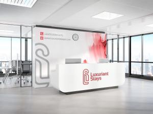 an office lobby with a sign for the university of singapores headquarters at Airport Lounge - 3 Bed - 6 Persons in Manchester