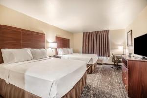 Televiisor ja/või meelelahutuskeskus majutusasutuses Cobblestone Hotel & Suites - Andrews