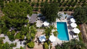 an aerial view of a resort with a pool and trees at Casa Vale Del Rei in Tavira