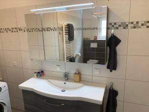 Ένα μπάνιο στο Ferienwohnung Dr. Eisenbart +30 φωτογραφίες