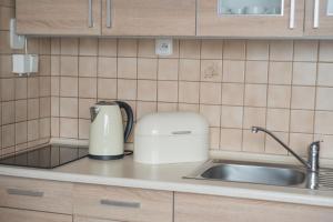 Kuchyň nebo kuchyňský kout v ubytování Apartmány U Sjezdovky