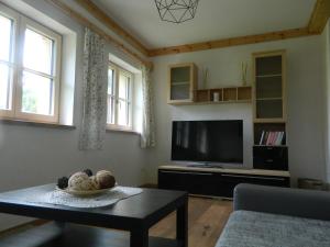 TV a/nebo společenská místnost v ubytování Egglmeier's Ferienwohnung