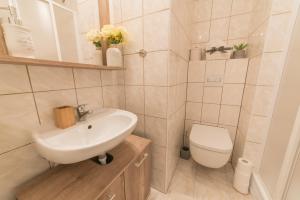 Koupelna v ubytování Apartmány U Sjezdovky