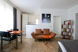 Χώρος καθιστικού στο Arthouse Apartments im Belgischen Viertel
