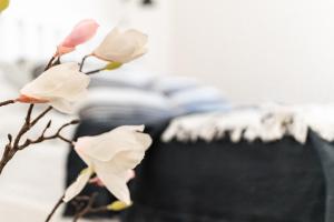 Postel nebo postele na pokoji v ubytování Apartamenty w Świnoujściu