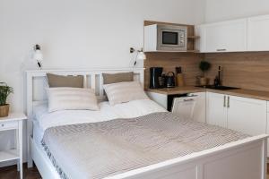 Kuchyň nebo kuchyňský kout v ubytování Apartamenty w Świnoujściu
