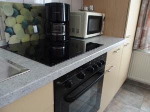 Kuchyň nebo kuchyňský kout v ubytování Ferienwohnung im Prossner Gründel